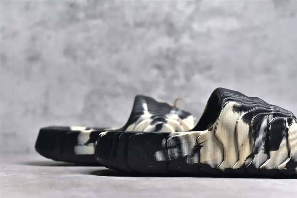 AD Originals Adilette 22 Slide Sandals Black White MoistureWicking 472 