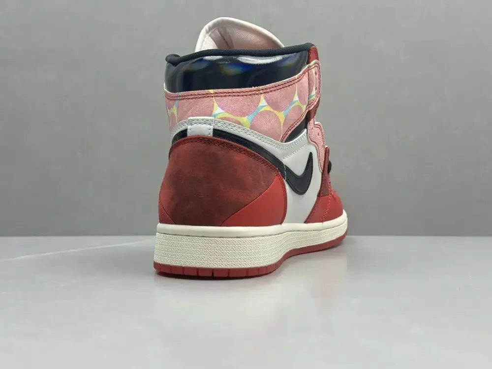 AJ1 270 High-Top Pure Red Black Spider Sneakers – Best Nikes in Size 36- Tailored 1287 