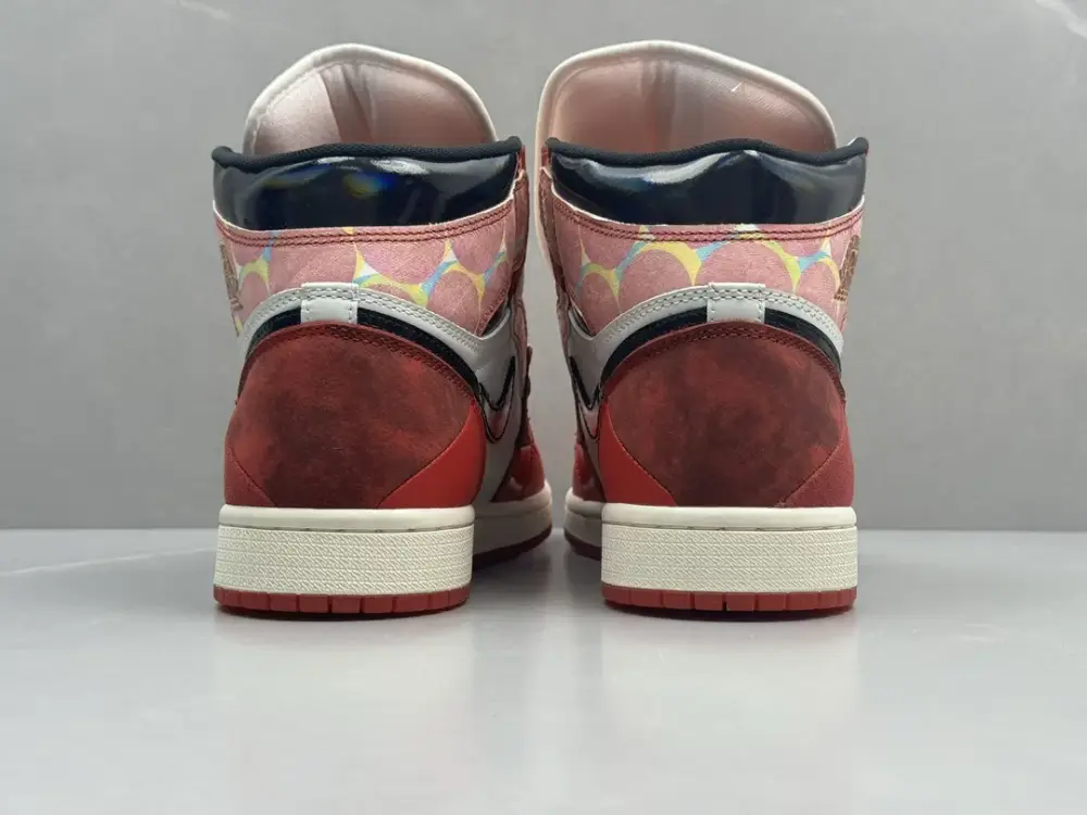 AJ1 270 High-Top Pure Red Black Spider Sneakers – Best Nikes in Size 36- Tailored 1287 
