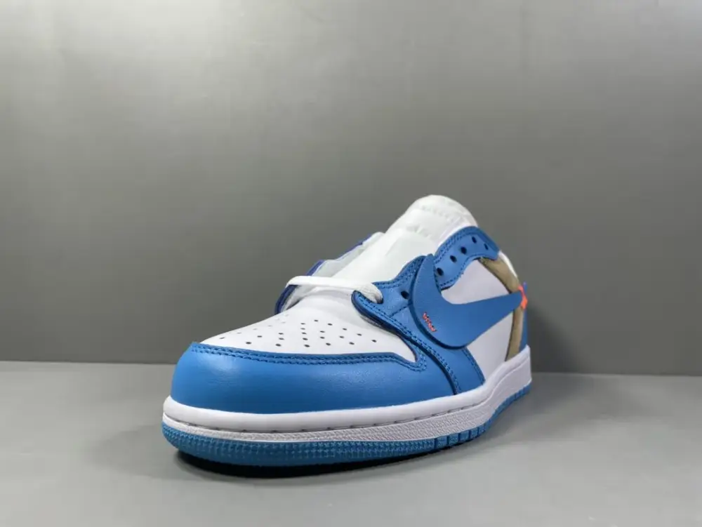 AJ1 Deconstructed Low UNC Blue University Blue White Beige Men's Basketball – Top Best Nike Size 36-47. Casual 1248  CFB499