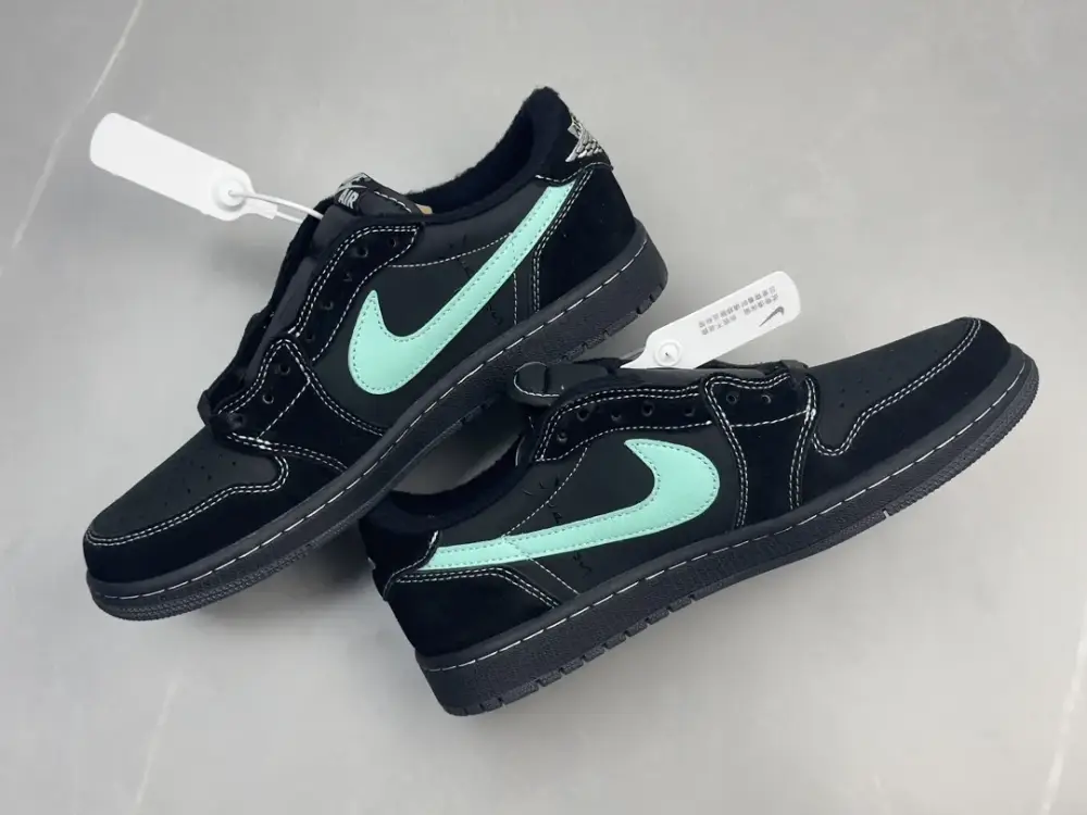 AJ1 Low Tiffany x Travis Scott Black Mint Green – Top Quality Best Sneakers – Sizes 36-47 (Including Half Sizes Elegant 1250 