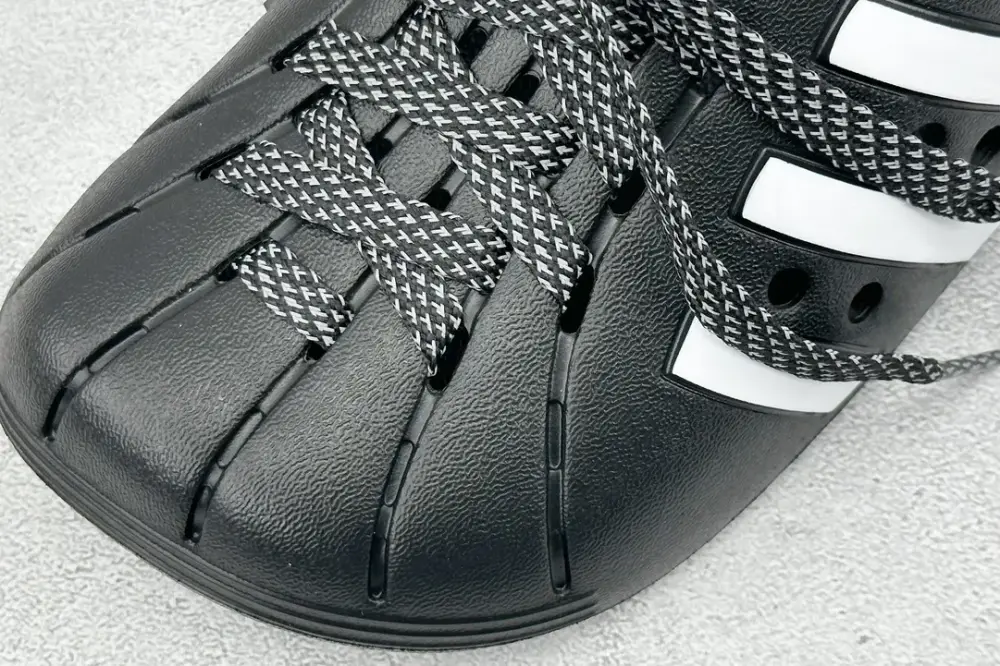 Youthful Adidas Adilette Clogs Black White Stripes – 457 