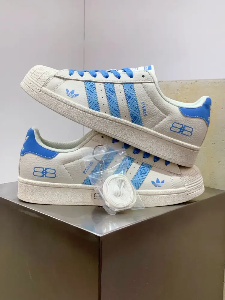 Adidas Originals Superstar Balenciaga White Blue TimelessDesign 554 