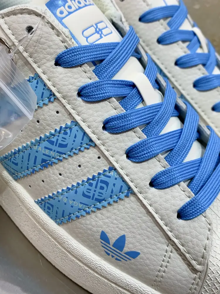 Adidas Originals Superstar Balenciaga White Blue TimelessDesign 554 