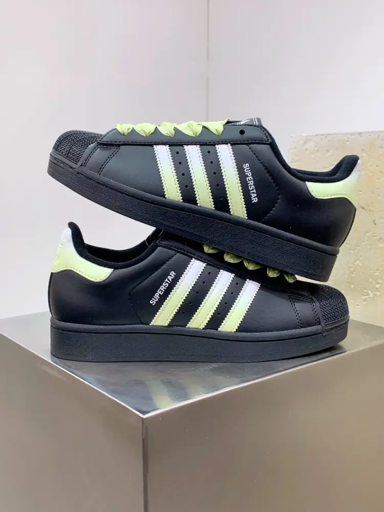 TopPick Adidas Originals Superstar Black Green Low Top 558 