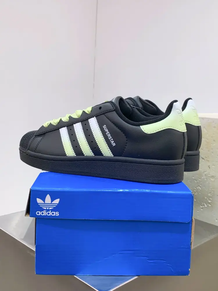 TopPick Adidas Originals Superstar Black Green Low Top 558 
