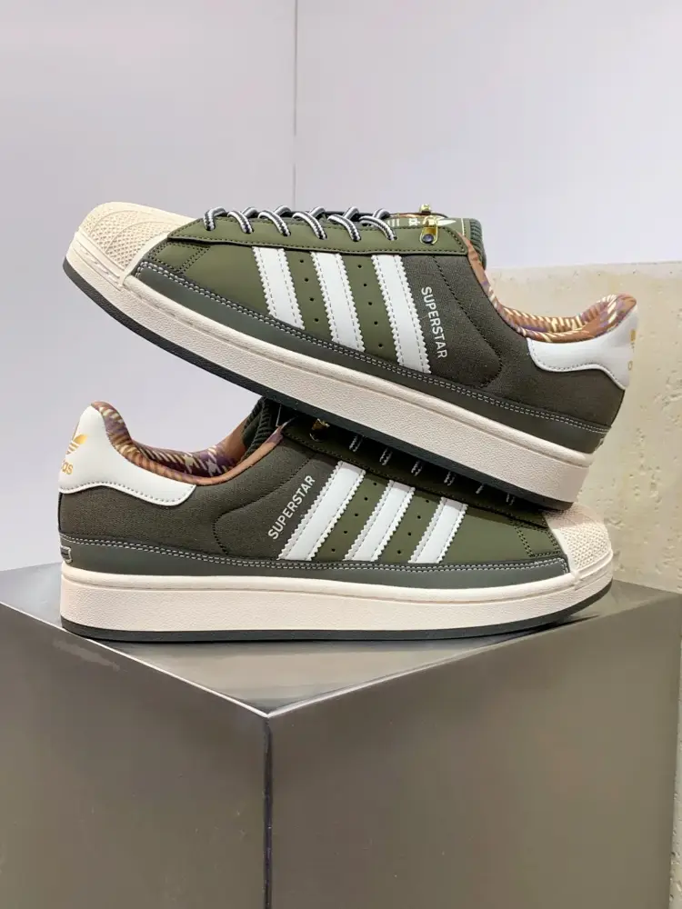 Adidas Originals Superstar Green Shell Toe Refined 525 