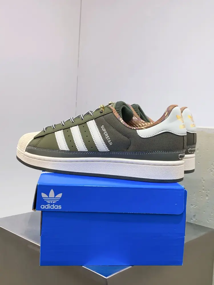 Adidas Originals Superstar Green Shell Toe Refined 525 