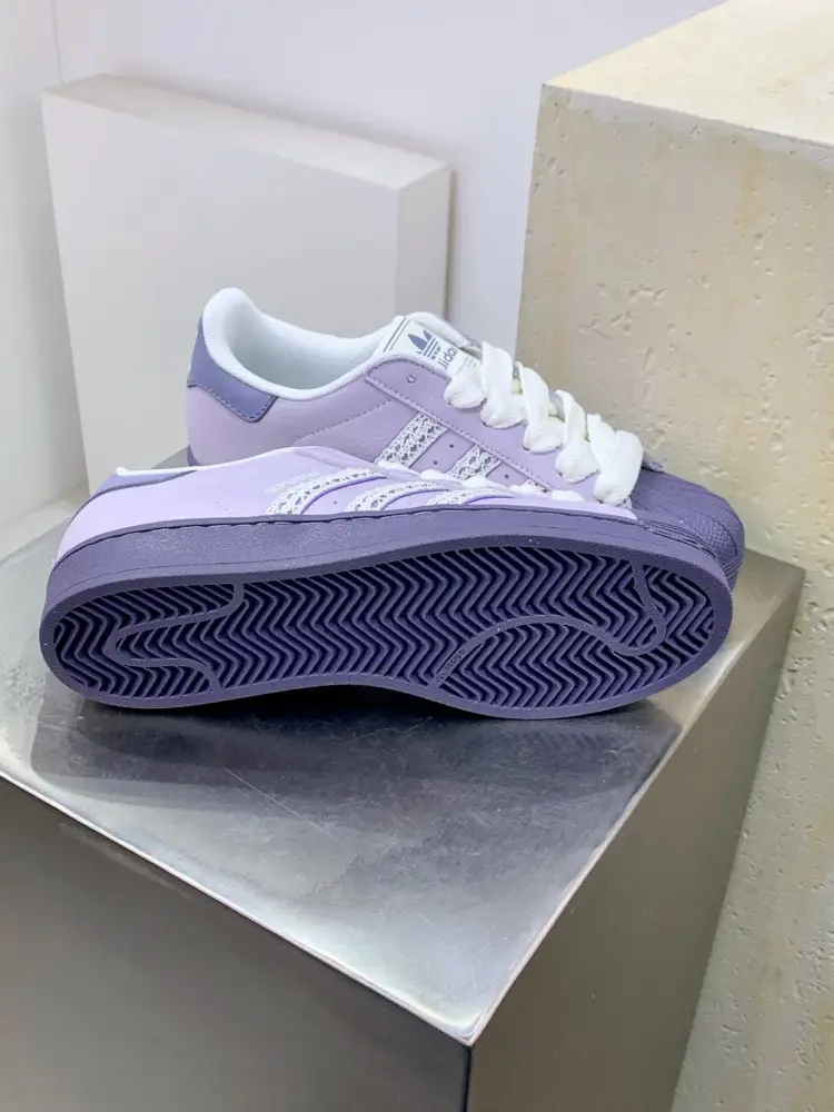 Bold Adidas Originals Superstar II Purple Sneakers – Adidas 524  ADB35