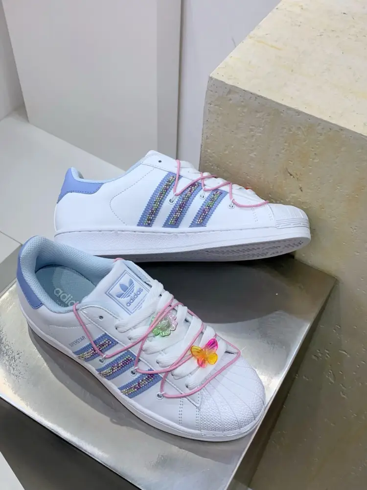 Trendsetting Adidas Originals Superstar II White Blue Low – Adidas 555 