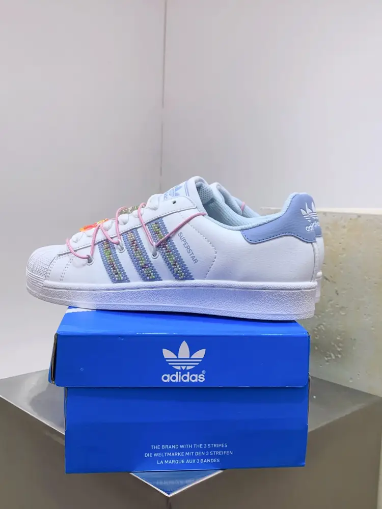Trendsetting Adidas Originals Superstar II White Blue Low – Adidas 555 
