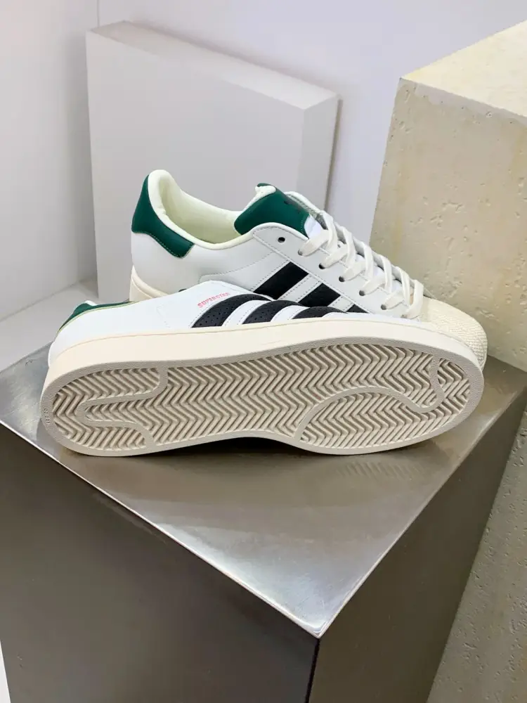 Adidas Originals Superstar II White Green Fashionable 518  ACC2