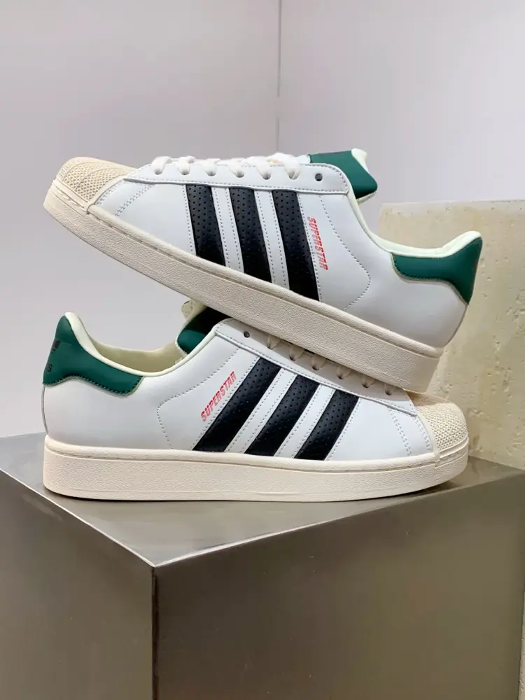 Adidas Originals Superstar II White Green Fashionable 518 