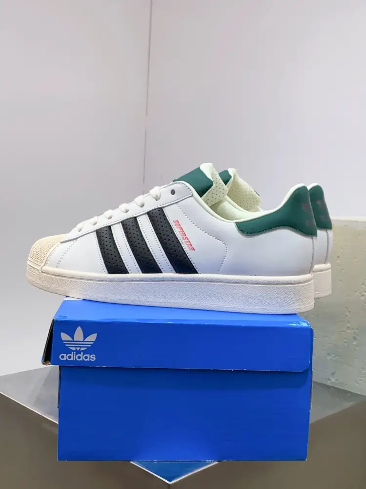 Adidas Originals Superstar II White Green Fashionable 518 