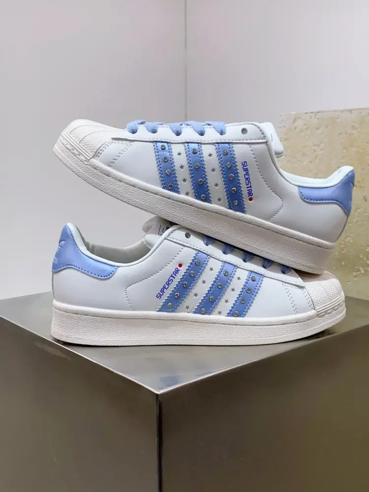 Bold Adidas Originals Superstar JR4505 White Blue – Adidas 553 