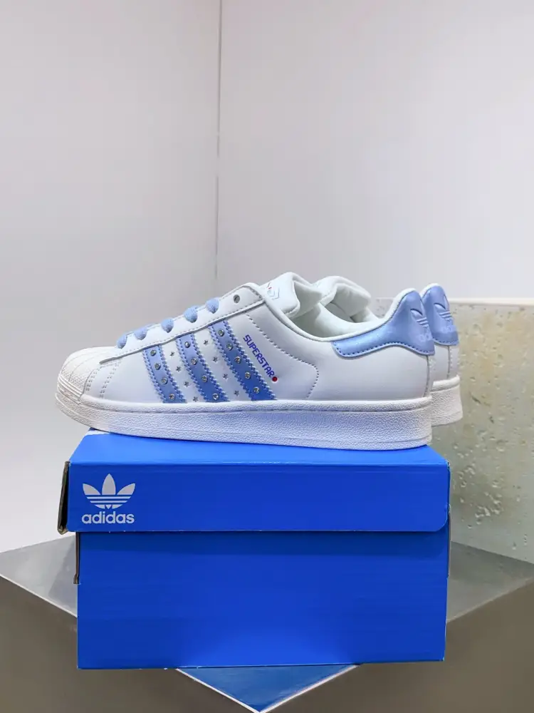Bold Adidas Originals Superstar JR4505 White Blue – Adidas 553 