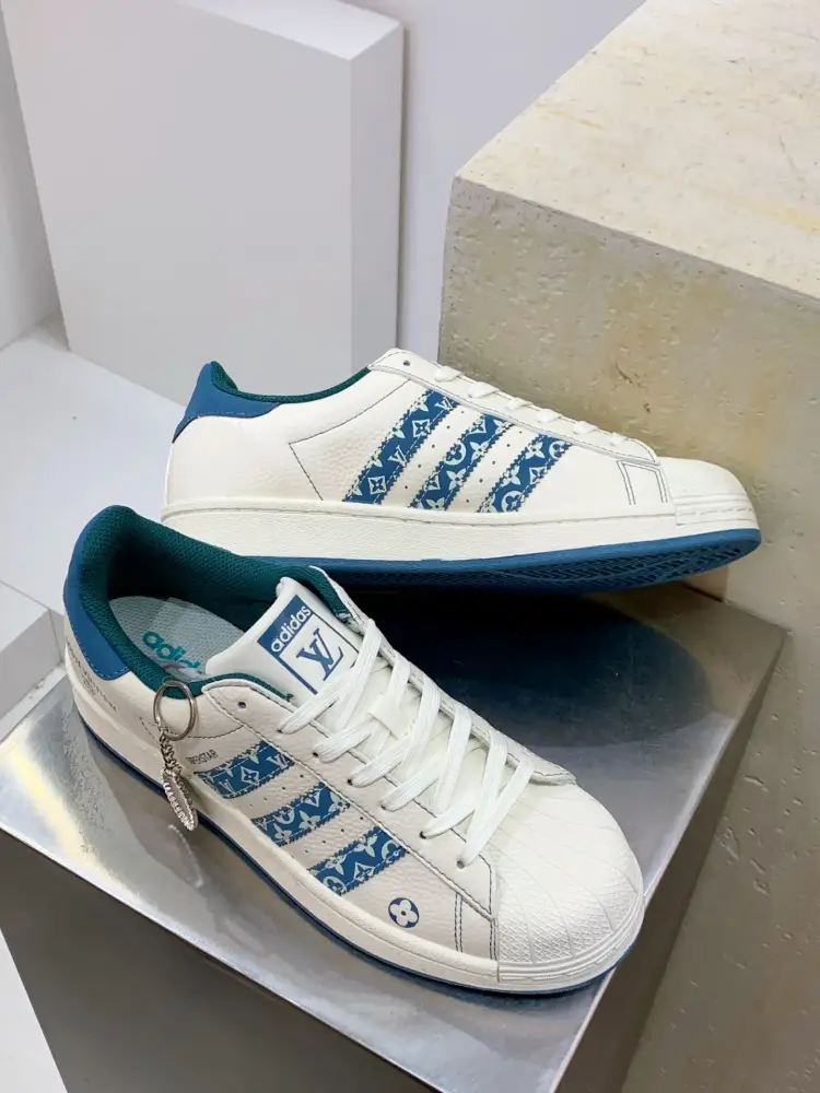 Refined Adidas Originals Superstar Louis Vuitton Blue White 557  BDFDE222