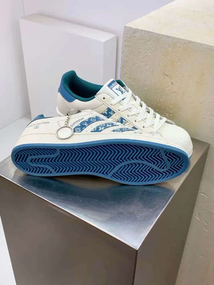 Refined Adidas Originals Superstar Louis Vuitton Blue White 557  BDFDE222