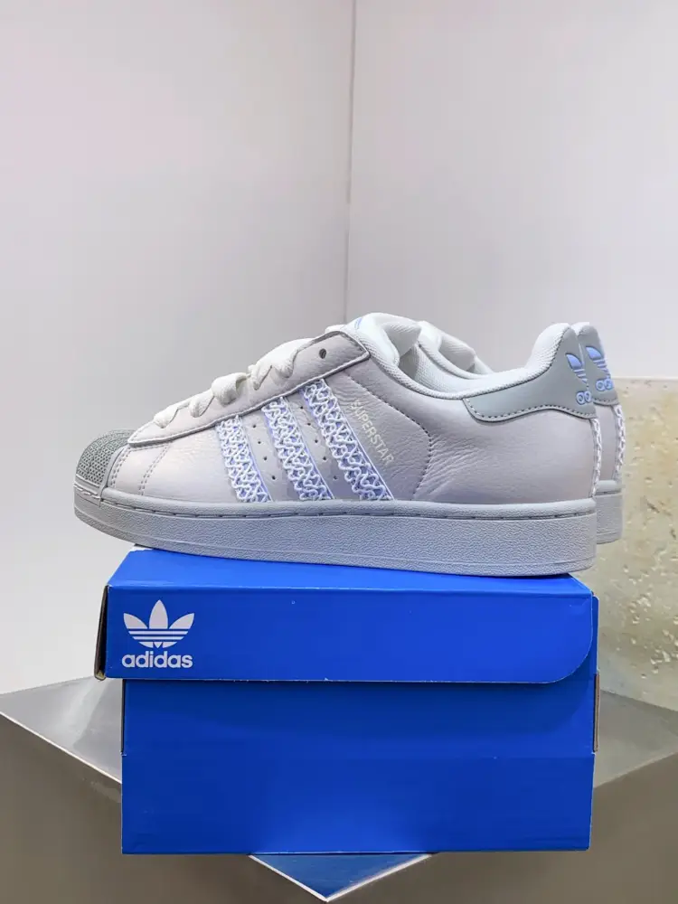 Adidas Originals Superstar Shell Toe White Blue – Adidas UrbanChic 533 