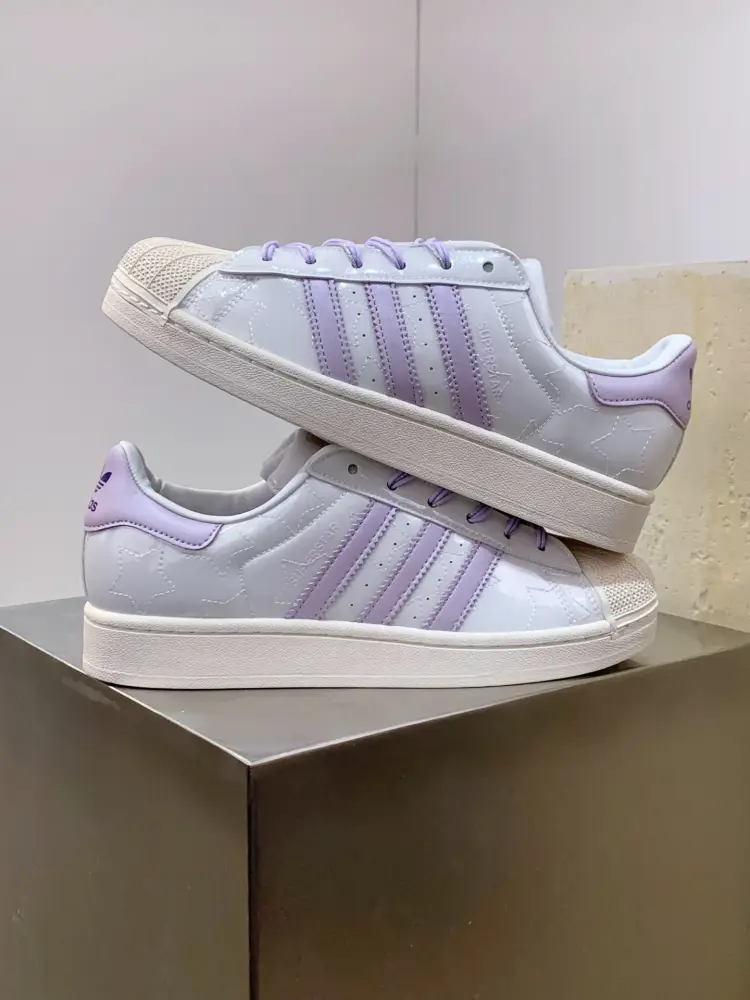 SoftTouch Adidas Originals Superstar White Purple Low Top 527  DDDD83