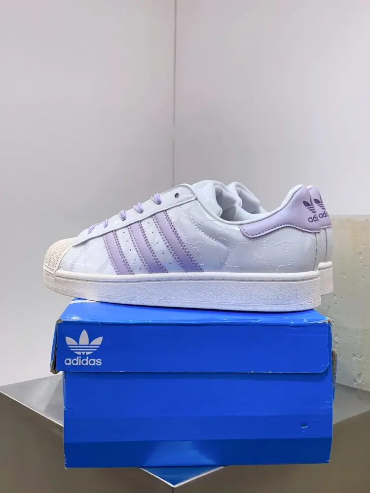 SoftTouch Adidas Originals Superstar White Purple Low Top 527 