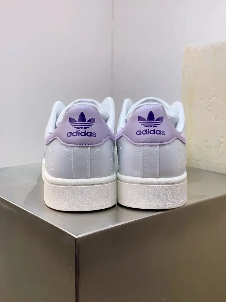 SoftTouch Adidas Originals Superstar White Purple Low Top 527 