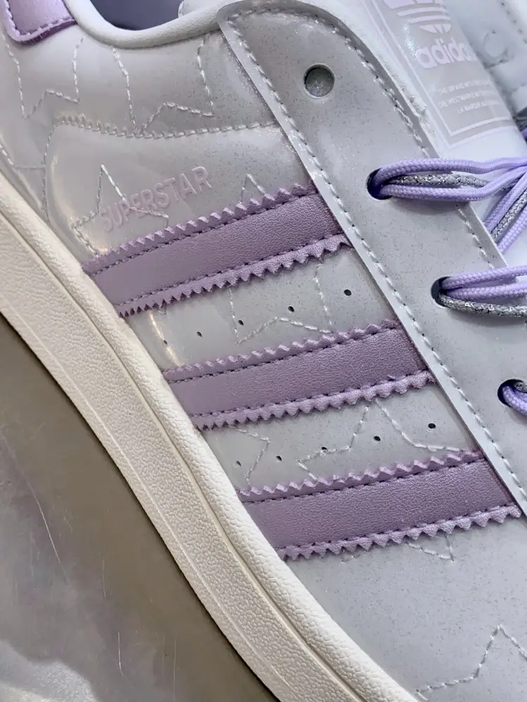 SoftTouch Adidas Originals Superstar White Purple Low Top 527 