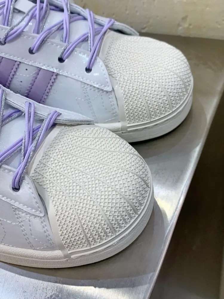 SoftTouch Adidas Originals Superstar White Purple Low Top 527 