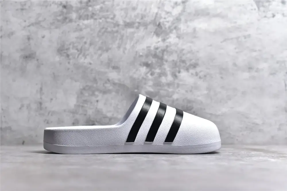 Chic Adidas Originals adilette White Black Slides – Adidas Sneakers 467  AACC111