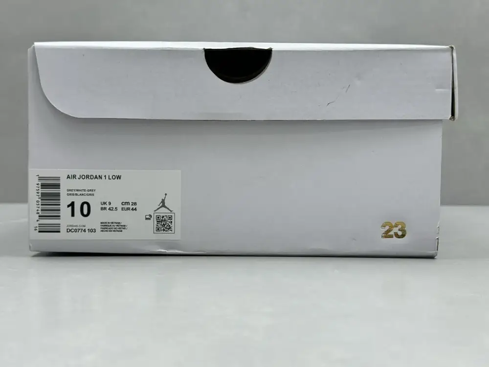 Air Jordan 1 Low 'Grey White' – Authentic Version with Nike Style, Sizes 36-46 Including Half Sizes Functional 1229 