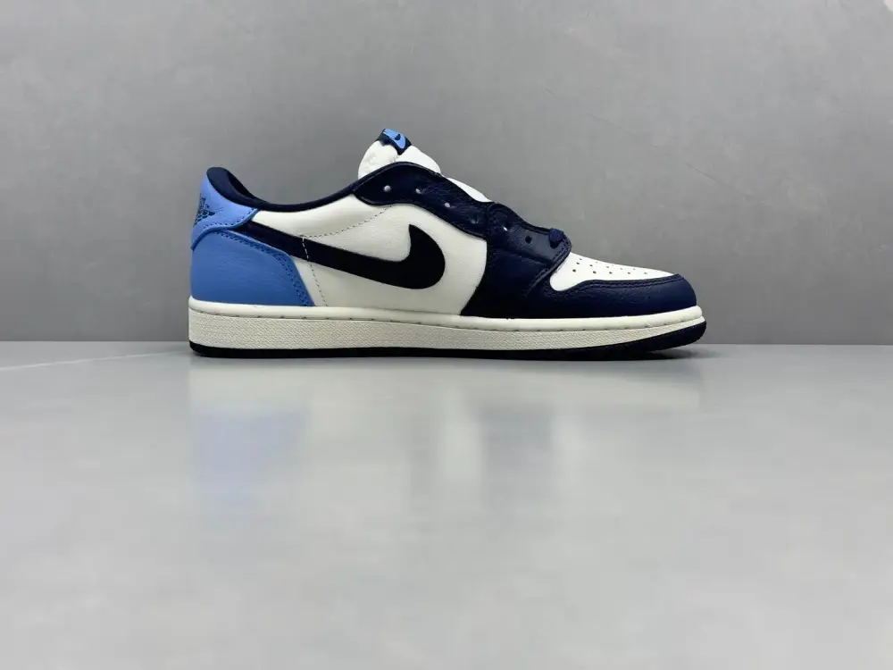 FlexibleFit Air Jordan 1 Low 'Obsidian UNC' – Black Obsidian University Blue – Authentic Low-Top with Best Sneakers Craftsmanship 1338  ABAEB652