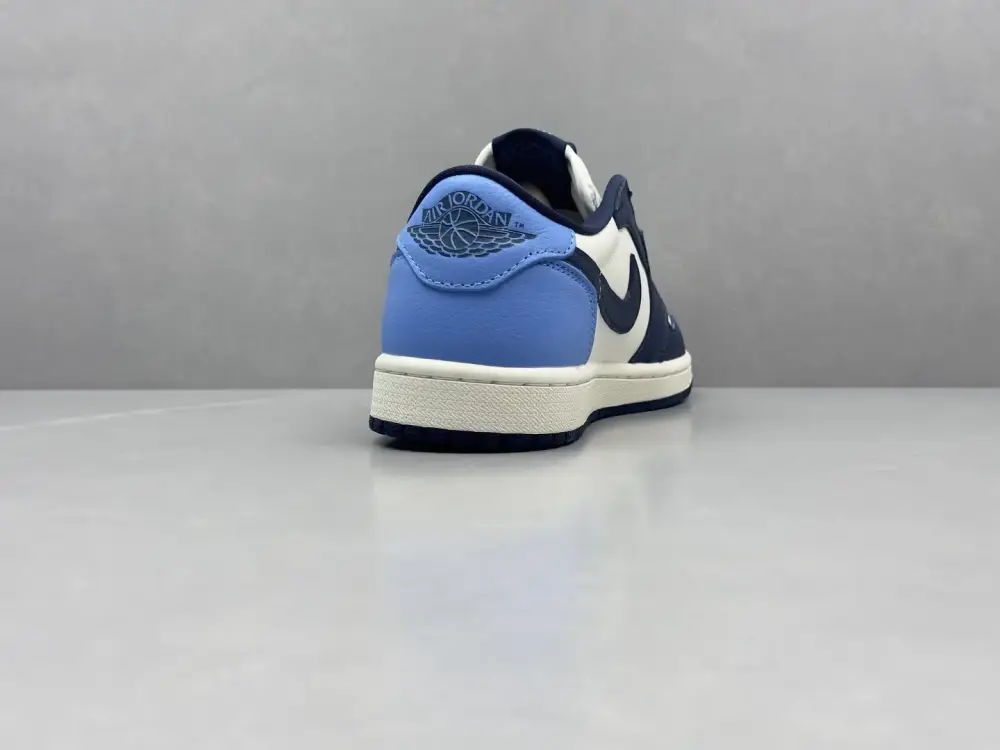FlexibleFit Air Jordan 1 Low 'Obsidian UNC' – Black Obsidian University Blue – Authentic Low-Top with Best Sneakers Craftsmanship 1338 