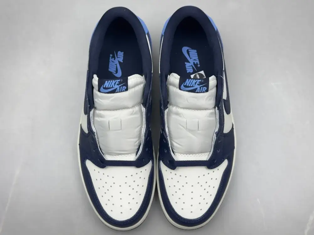 FlexibleFit Air Jordan 1 Low 'Obsidian UNC' – Black Obsidian University Blue – Authentic Low-Top with Best Sneakers Craftsmanship 1338 