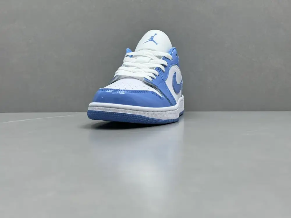 Air Jordan 1 Low UNC Blue Patent Leather – University Blue White, Top , Best Sneakers, Sizes 36-46 Including Half Sizes Sleek 1281  BCC125