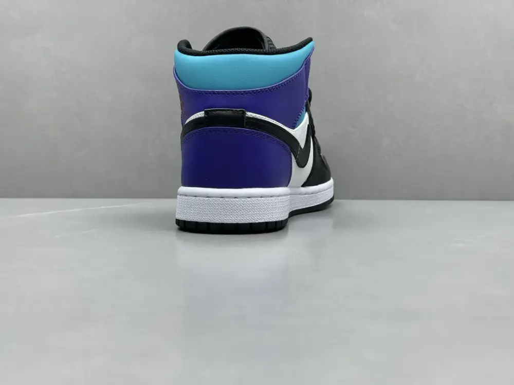 ChunYuan 230 AJ1 Zhongbang Pure Black White Purple High-Top , Best Sneakers, Size 36-46 (Including Half Sizes WellDesigned 1291 