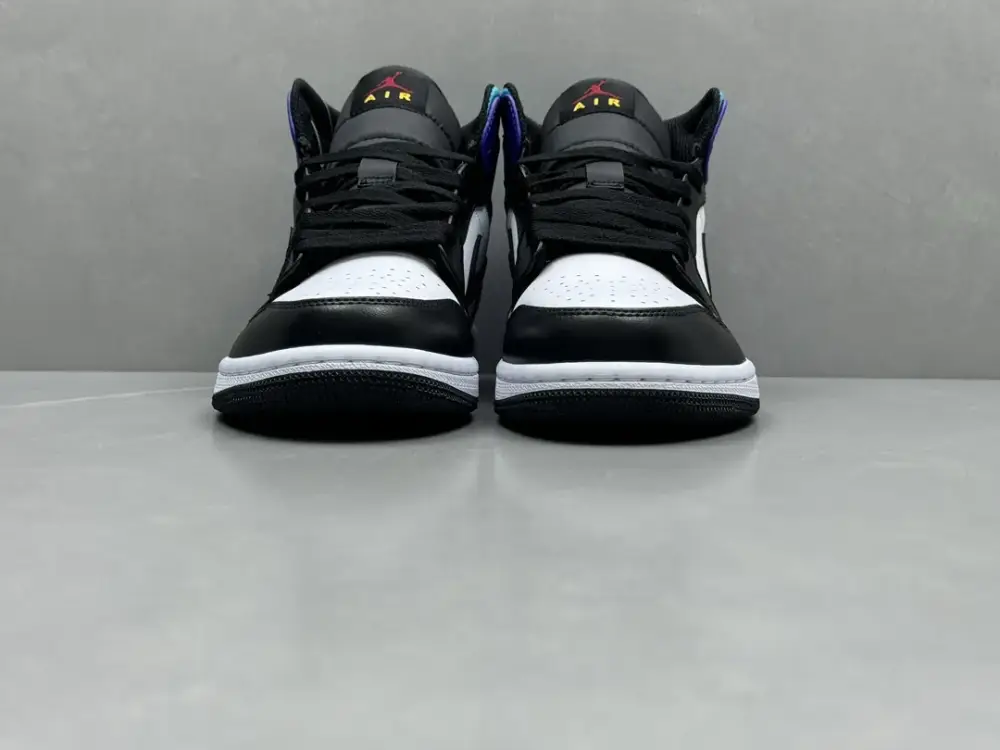 ChunYuan 230 AJ1 Zhongbang Pure Black White Purple High-Top , Best Sneakers, Size 36-46 (Including Half Sizes WellDesigned 1291 