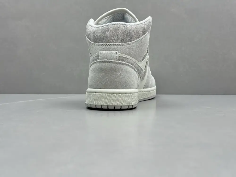 Trendsetting ChunYuan 230 AJ1 Zhongbang Pure Version – Grey White High-Top , Top-Quality Best Sneakers, Sizes 36-46 (Including Half Sizes 1314 