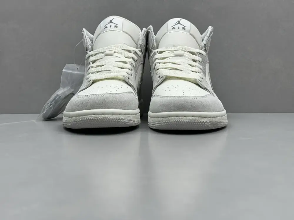 Trendsetting ChunYuan 230 AJ1 Zhongbang Pure Version – Grey White High-Top , Top-Quality Best Sneakers, Sizes 36-46 (Including Half Sizes 1314 