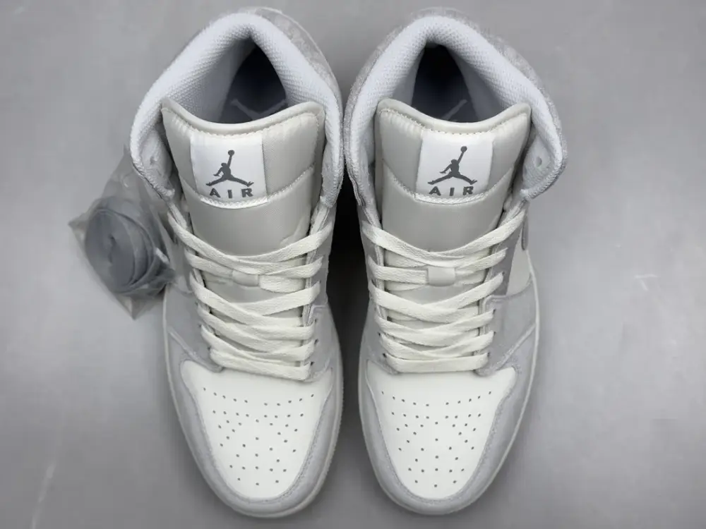 Trendsetting ChunYuan 230 AJ1 Zhongbang Pure Version – Grey White High-Top , Top-Quality Best Sneakers, Sizes 36-46 (Including Half Sizes 1314 