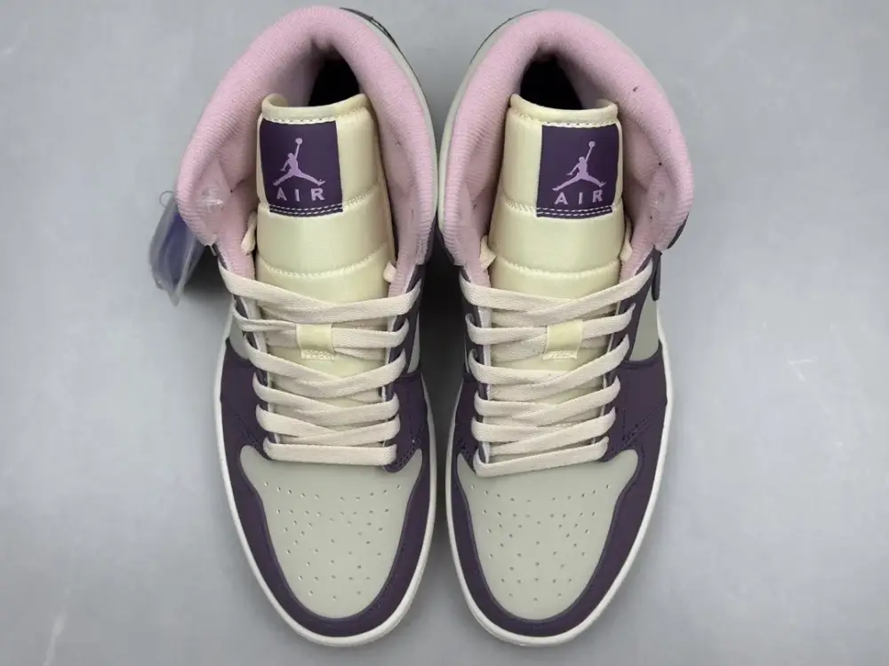 Sporty ChunYuan 230 AJ1 Zhongbang Pure Version – Powder Purple High-Top , Top-Quality Best Sneakers, Sizes 36-46 (Including Half Sizes 1296 