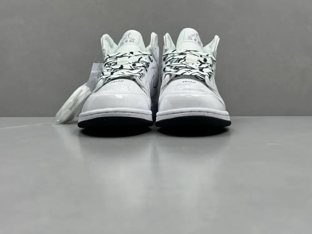 ChunYuan 230 AJ1 Zhongbang Pure Version – White Anime Doodle High-Top , Best Sneakers, Sizes 36-46 (Including Half Sizes Breathable 1292 