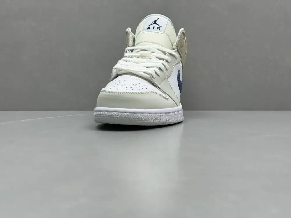 Cozy ChunYuan 230 AJ1 Zhongbang Pure Version White Blue Brown Basketball , Top , Best Sneakers, Size 36-46 (Including Half Sizes 1302  ABC581