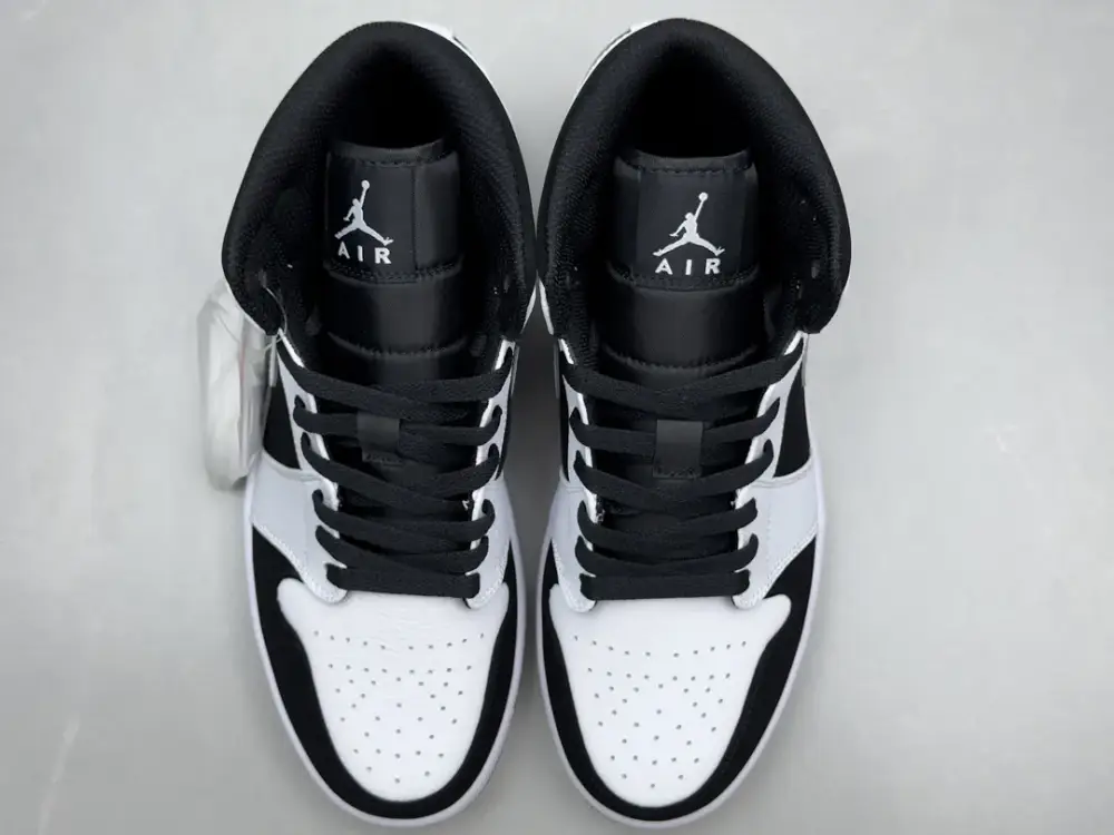 SoftTouch ChunYuan AJ1 Zhongbang Panda Black and White High-Top Sneakers, Top and Best Sneakers in Sizes 36-46 (Including Half Sizes 1335 