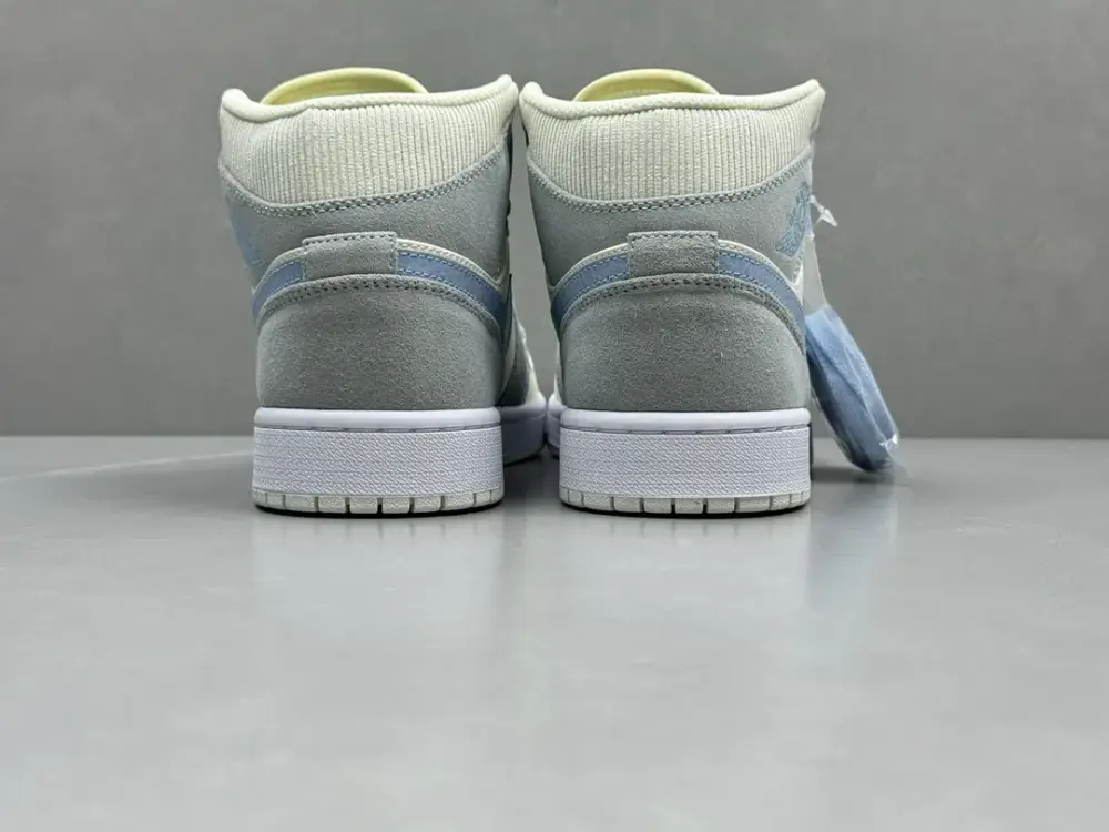 ComfortFit ChunYuan AJ1 Zhongbang Pure Version Basketball – Grey Blue, High-Top, Top Sneakers, Size 36-46 (Including Half Sizes 1322 