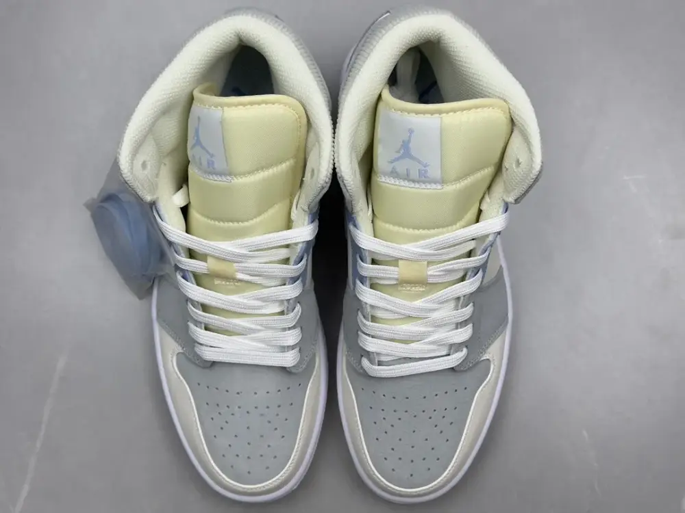 ComfortFit ChunYuan AJ1 Zhongbang Pure Version Basketball – Grey Blue, High-Top, Top Sneakers, Size 36-46 (Including Half Sizes 1322 