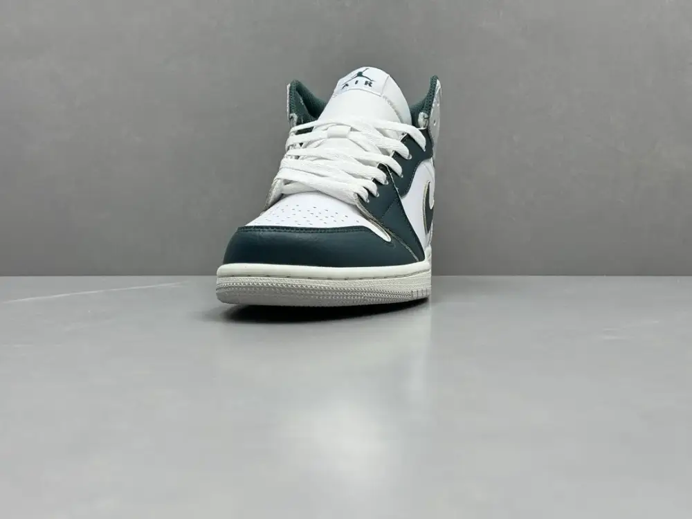 ChunYuan AJ1 Zhongbang Pure Version White Grey Green Basketball , Top , Best Sneakers, Size 36-46 (Including Half Sizes Bold 1325 