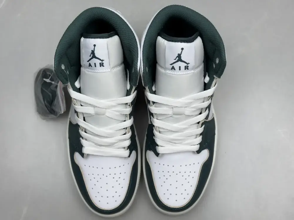 ChunYuan AJ1 Zhongbang Pure Version White Grey Green Basketball , Top , Best Sneakers, Size 36-46 (Including Half Sizes Bold 1325 