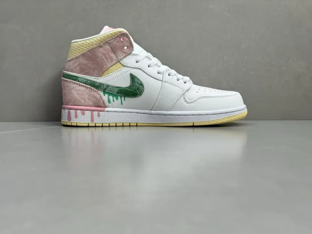 ChunYuan AJ1 Zhongbang Pure White Pink High-Top – Best Sneakers for Sale (Size 36-43 including half sizes OdorResistant 1326 