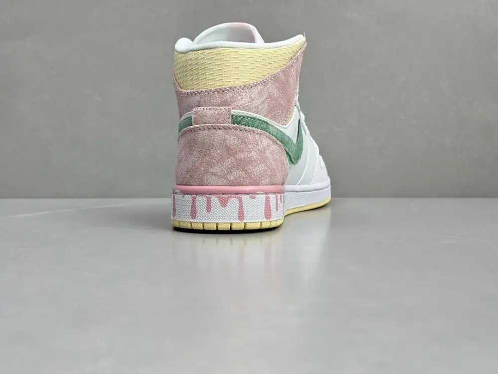 ChunYuan AJ1 Zhongbang Pure White Pink High-Top – Best Sneakers for Sale (Size 36-43 including half sizes OdorResistant 1326 