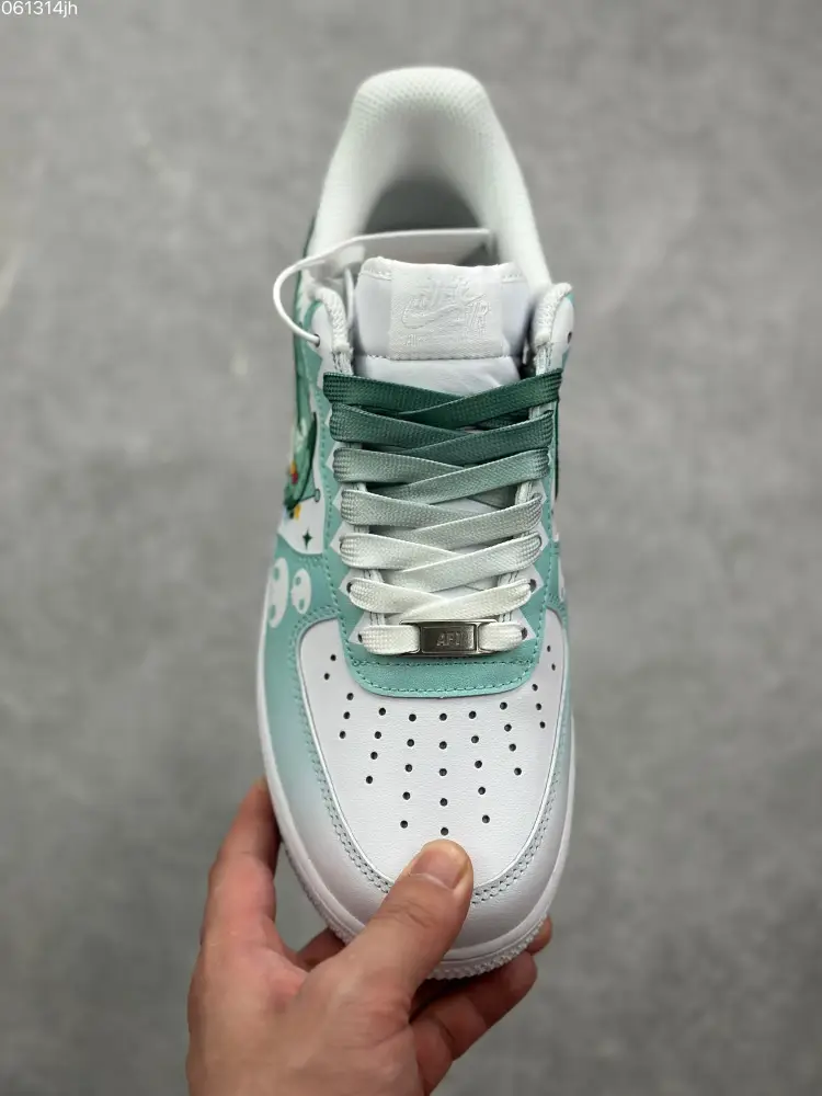 Packable Doraemon x Nike Air Force 1 Low 'Miko' – Gradient White Green Custom Low-Top Top-Quality Sneakers 1069  CFFBE217